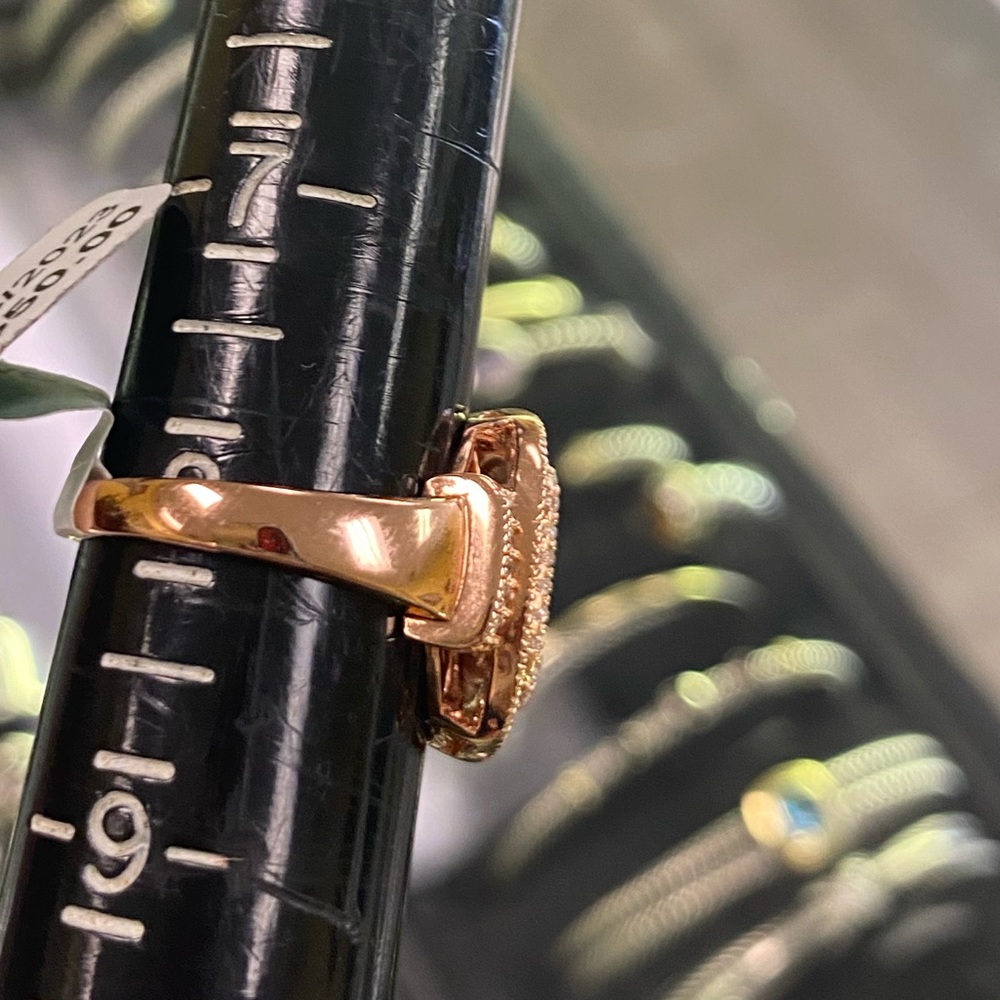 Rose Gold Over Solid Sterling Silver Twotone Cz R… - image 4